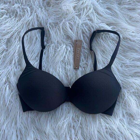 Skims Ultimate Push up Plunge Bra Onyx Size 32DD - Picture 1 of 6